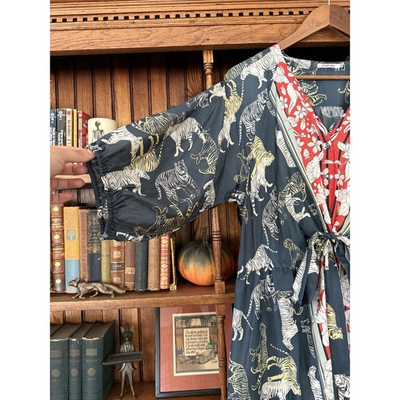 JOHNNY‎ WAS Ada Slip Dress Silk Tiger Flowy XL $799 - Picture 4 of 16